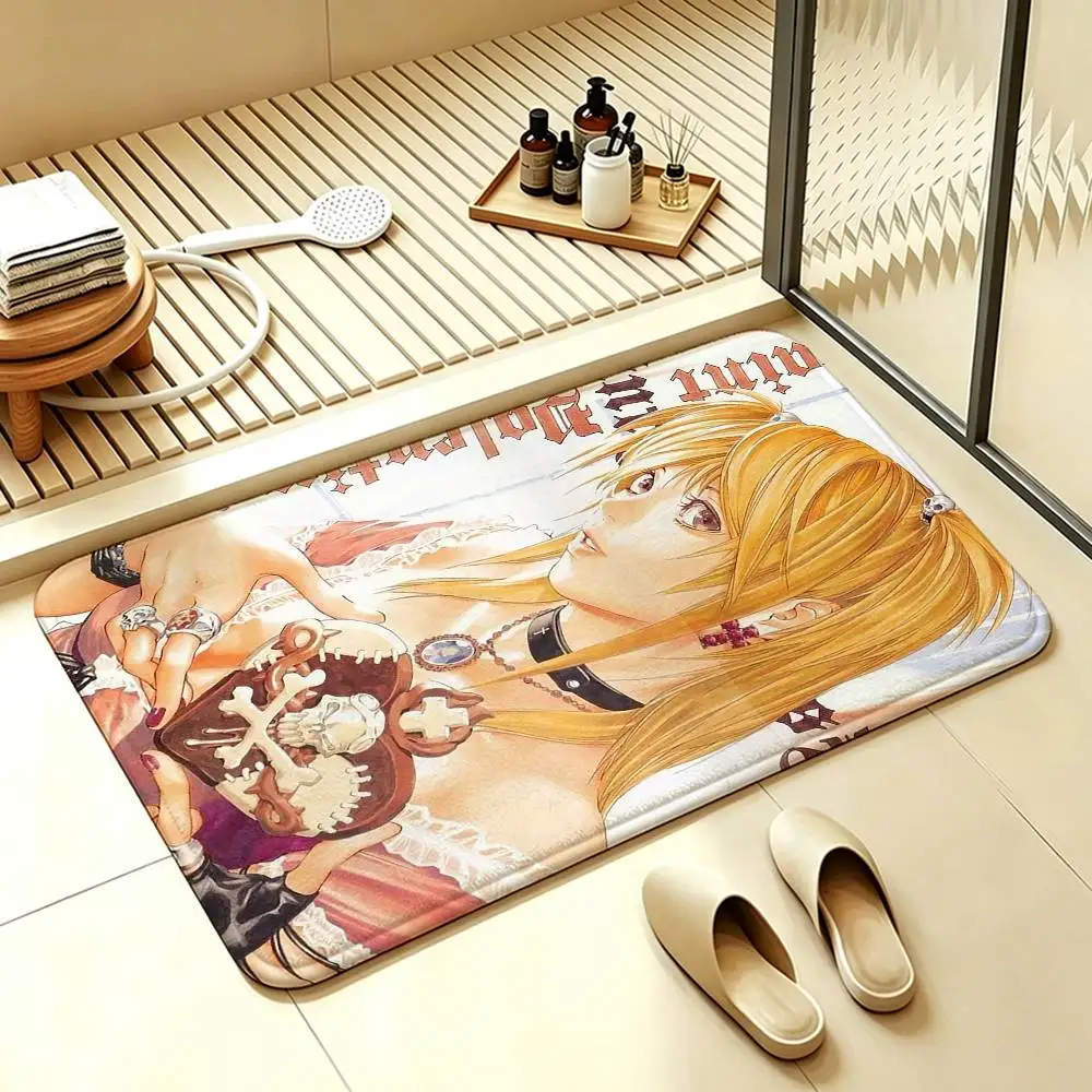 M-Misa D-DEATH N-NOTE A-Amane Floor Mat Soft Non Slip for Entry Door Bathroom Indoor Home Decorative Carpet 4