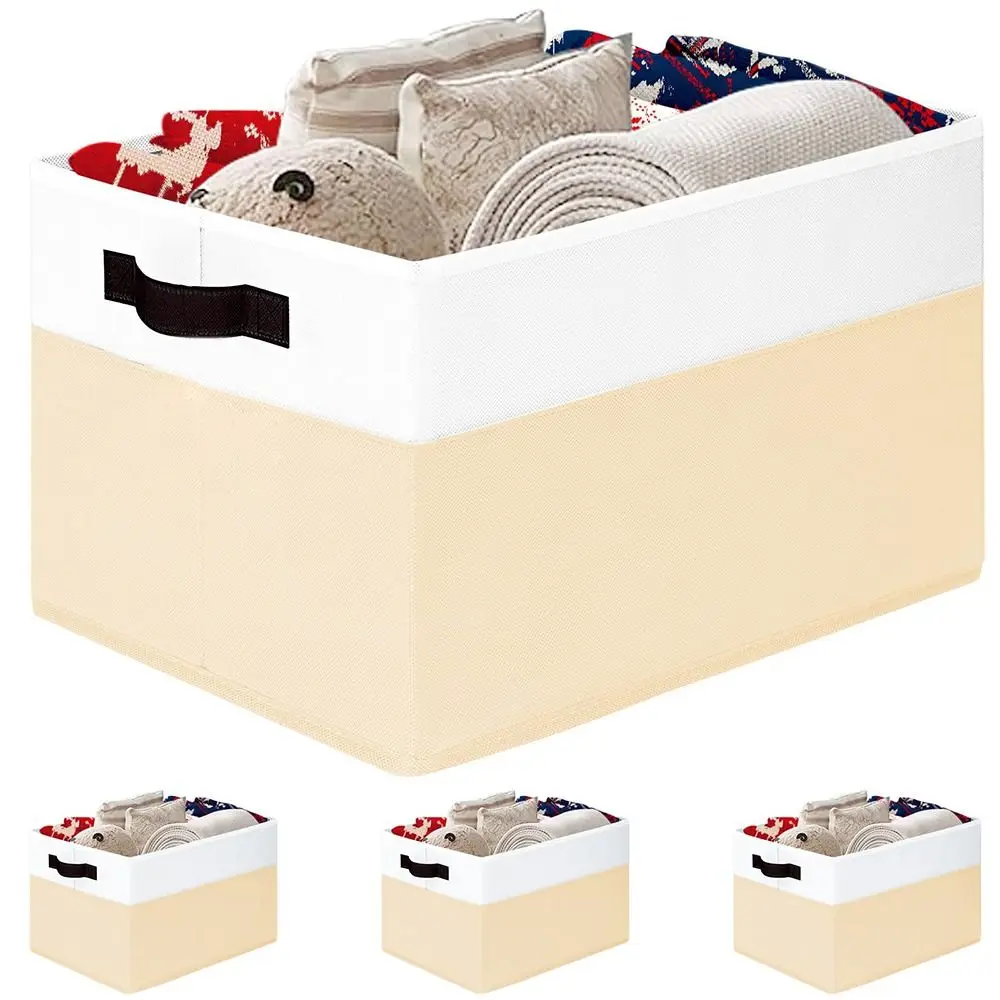 

with Lids Large Storage Bins Stackable Strong Handles Closet Organizers Dustproof Storage Baskets