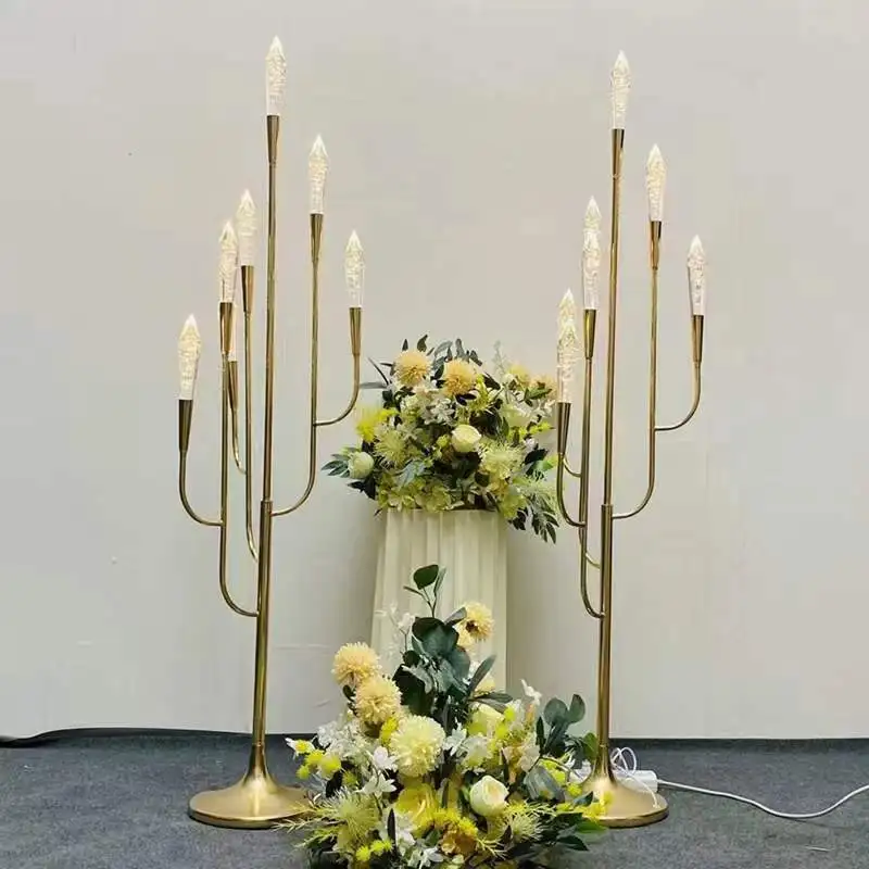 Wedding New Crystal Luminous Street Guide Light Acrylic Transparent Wedding Candle Holder Apple Light Street Guide Props