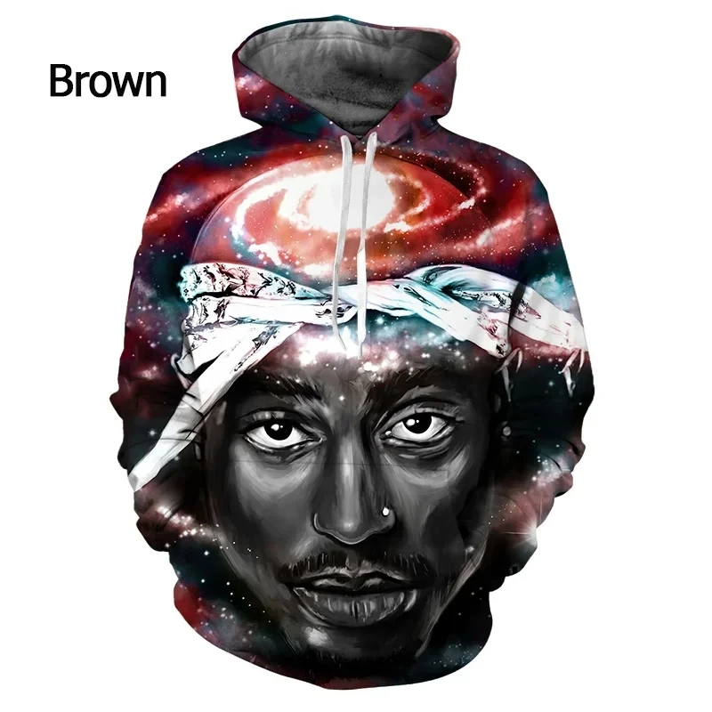 Baru 2Pac Tupac 3D cetak Hip Hop Hoodie Pria Wanita Mode ukuran besar Hoodie pullover Hoodie baju olahraga pria