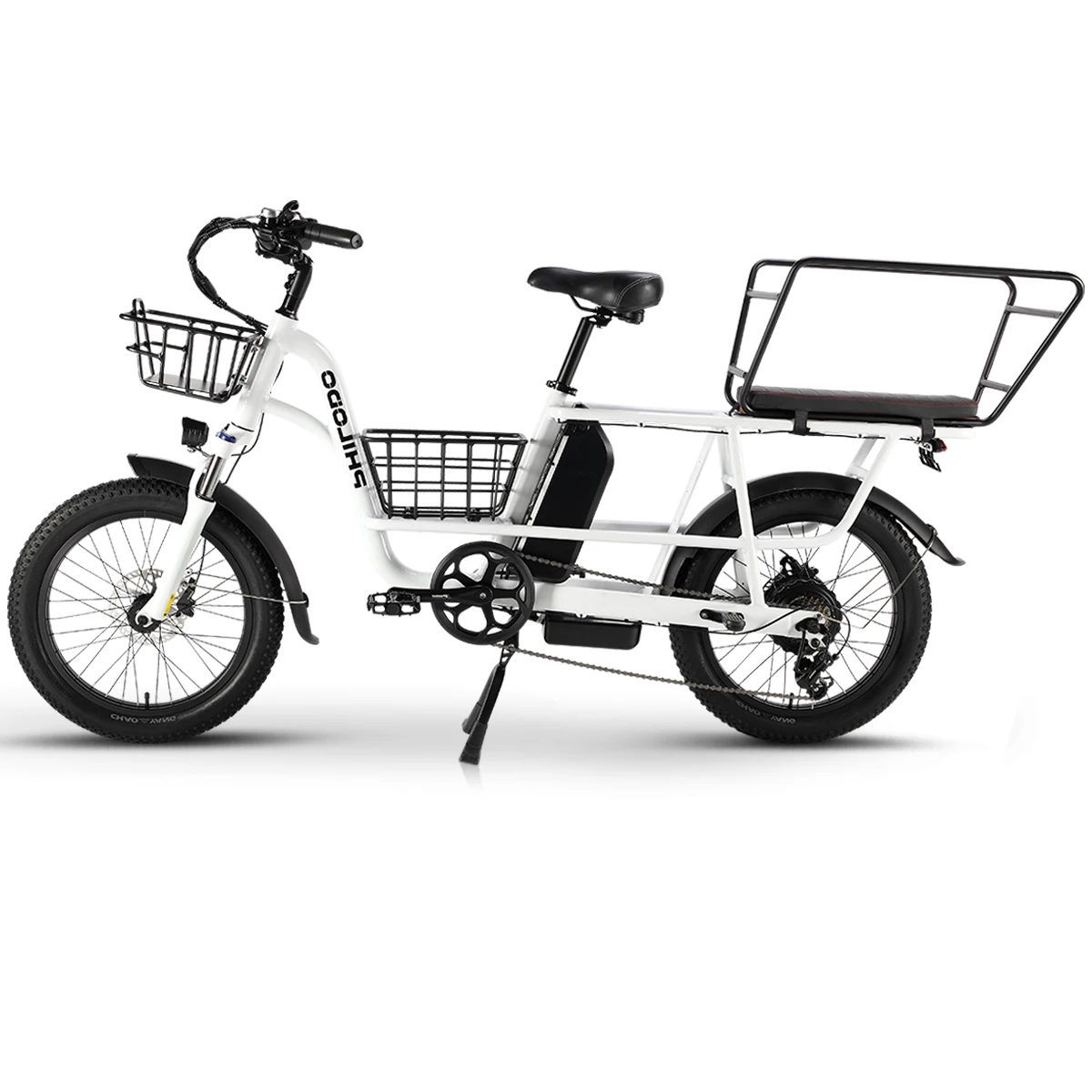 PHILODO Traveller - Erwachsenen-Elektrofahrrad 48V35AH Doppelbatterie 20*3 Zoll Fette Reifen Elektrofahrrad Allterrain-E-Bike für Erwachsene