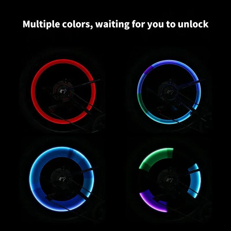 Bicycle Lights Motion Sensor LED Lights with Batteries for Road Mountain Bike Tyre Tire Valve Cap Bicycle Accessories