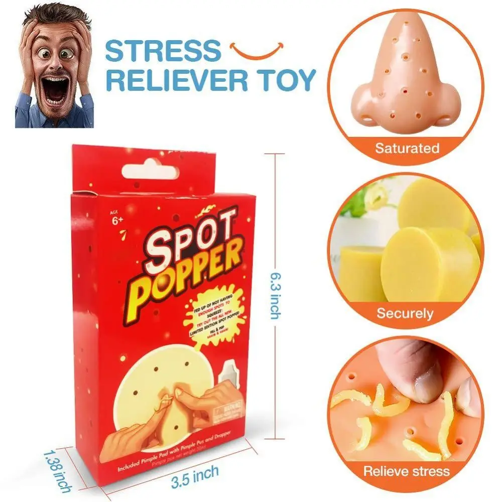 Stress Relief Skin Picking Fidget Toys Novelty with 30ml Additive Solution Pimple Pops Toy Squeeze Acne Skin Picking