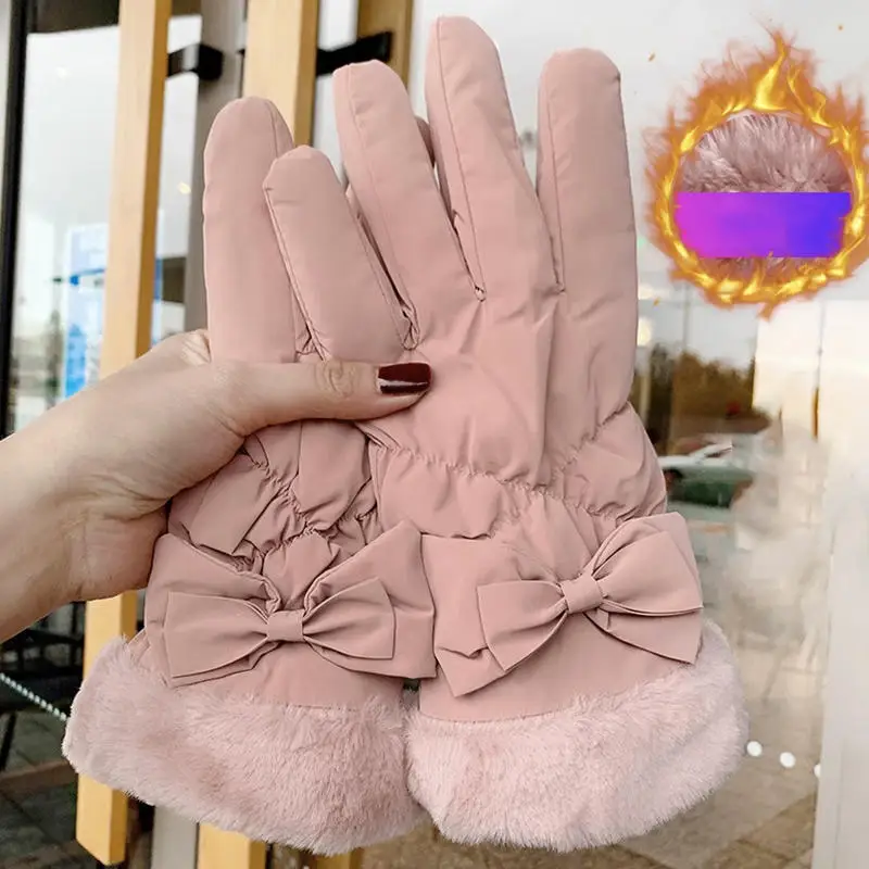 Winterhandschoenen met aanraakscherm Strik Wind Waterdicht Koudebestendigheid Fietshandschoenen Thermisch Fleece Warm Skiën Wanten Winter Nieuw