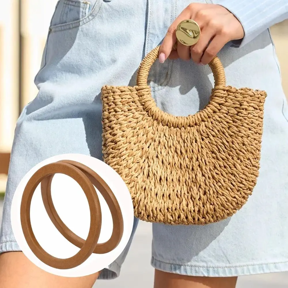 New Wooden Handbag Handles Round DIY Purse Handles Replacement Purse Strap