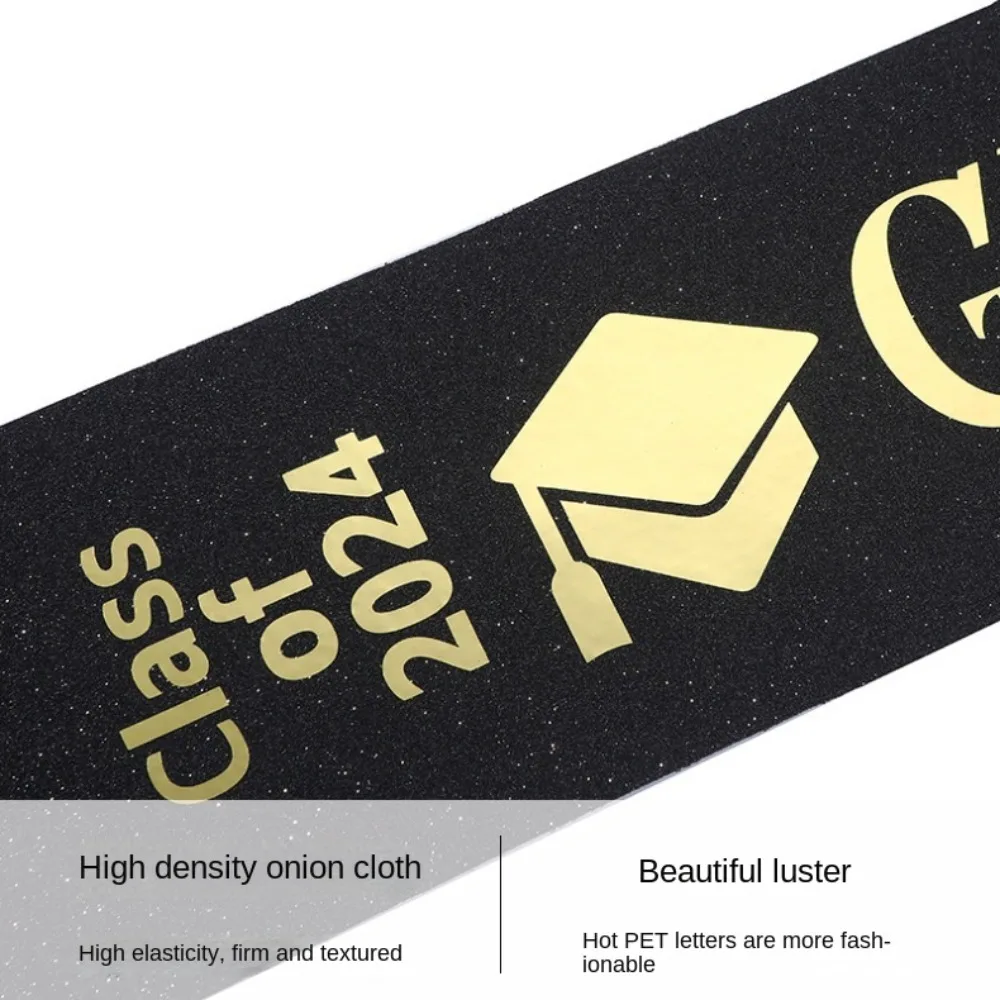 Class of 2024 Graduation Shoulder Strap Congrats Grad Senior 160x9.5cm 2024 Graduation Sash Glitter Fabric