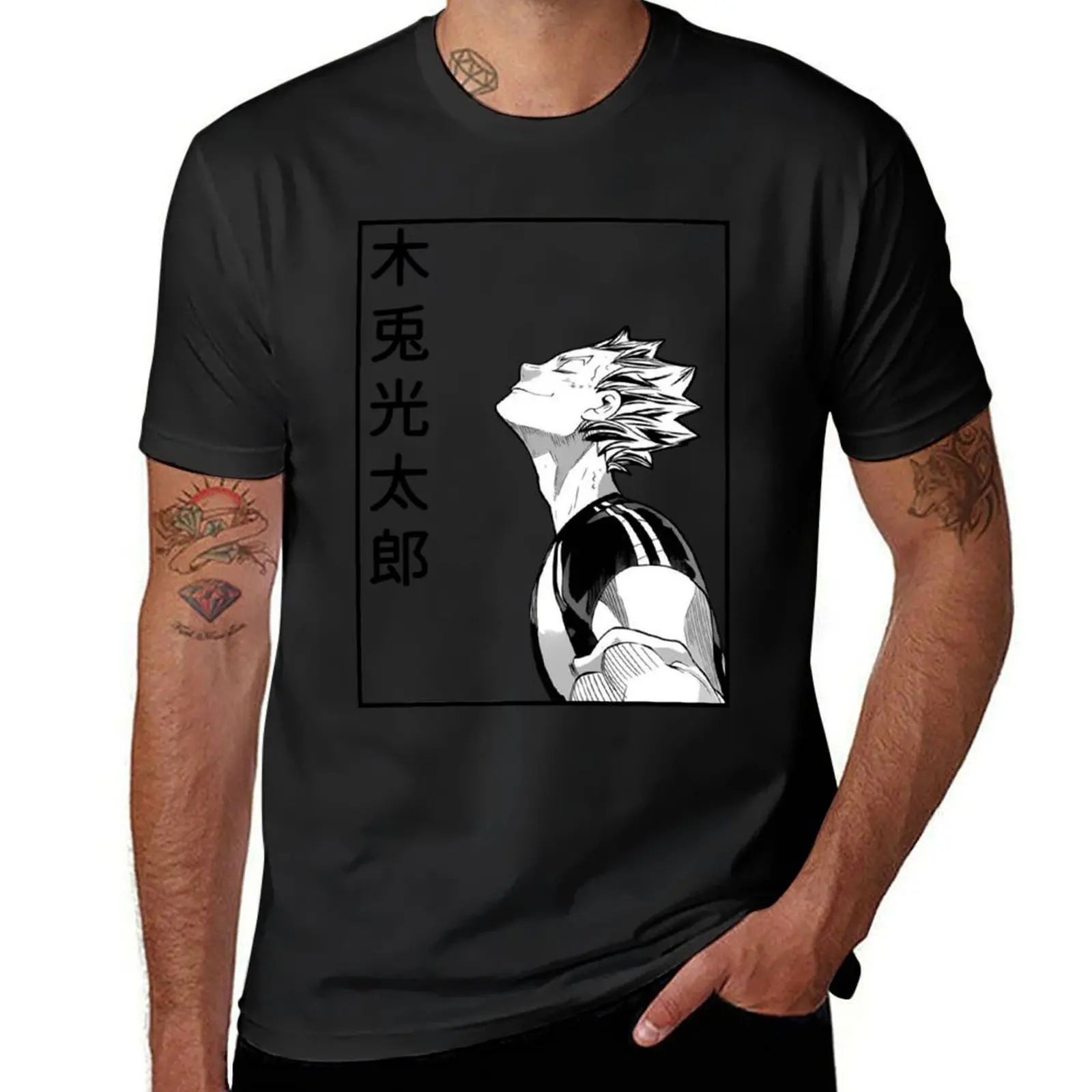 bokuto koutarou T-Shirt funnys anime clothes anime Short sleeve tee men