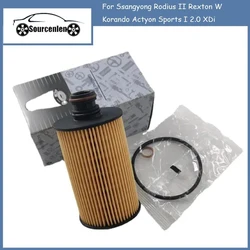 Filtro de óleo do motor para Ssangyong Rodius II Rexton W Korando Actyon Sports I 2.0 XDi 6711803009 6711840125 F026407154