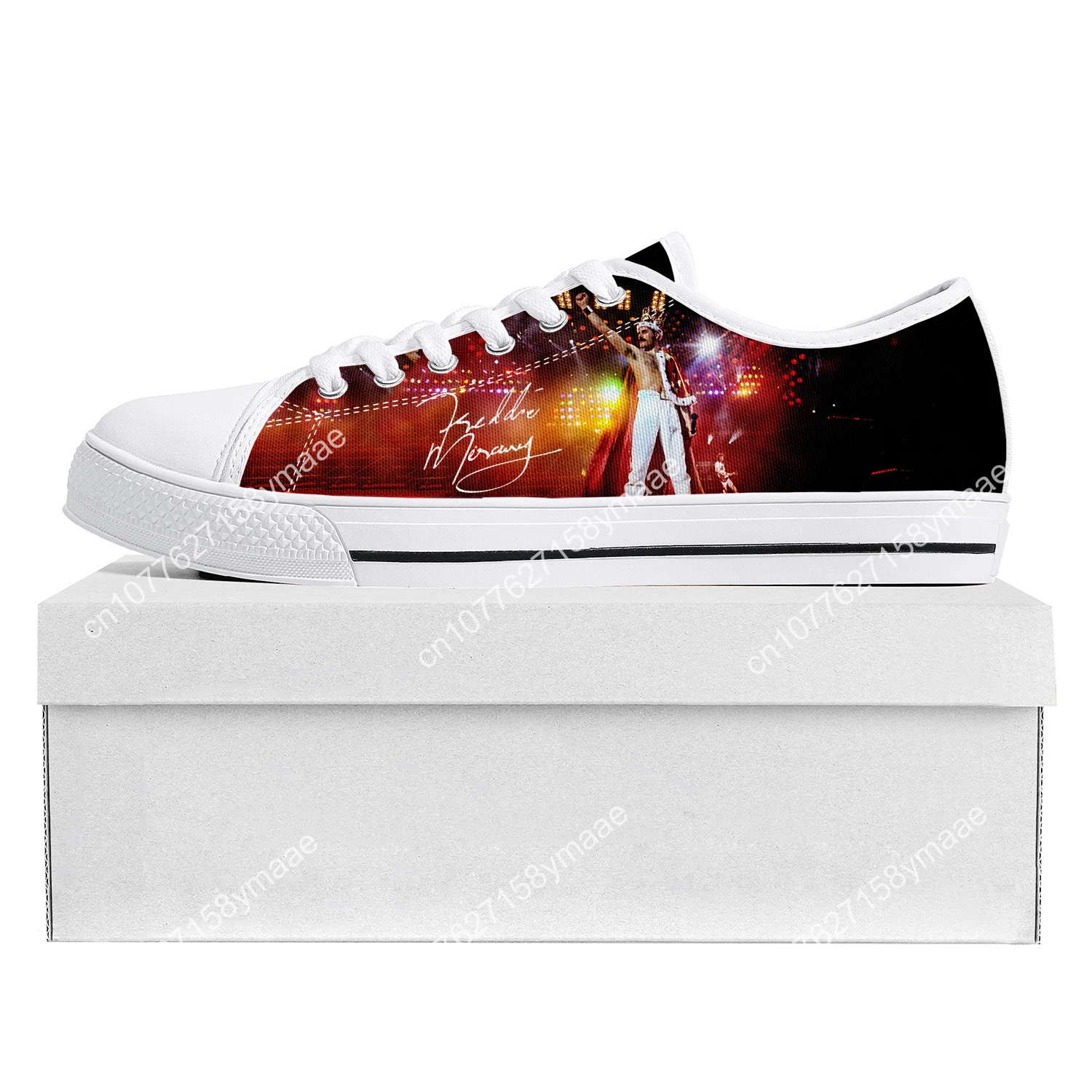 Freddie Mercury Low Top Sneakers Mens Womens Teenager Canvas High Quality Sneaker Casual Custom Made Shoes Customize DIY Shoe