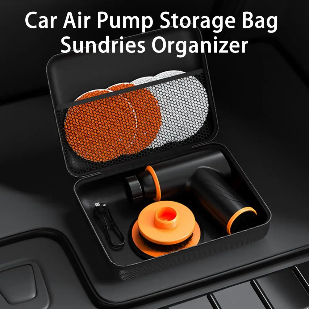 Useful Air Pump Storage Bag  Large Capacity Hard Shell Car Tool Storage Bag  Car Air Pump Storage Bag Sundries Organizer