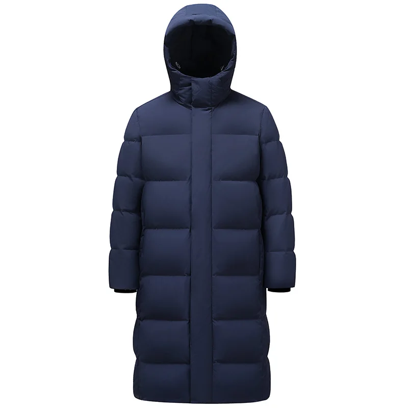 

Urban Casual Long Over-Knee Men's down Jaet Polyester Fiber Warmth Workwear Sle Faionable Korean Version ex Coat