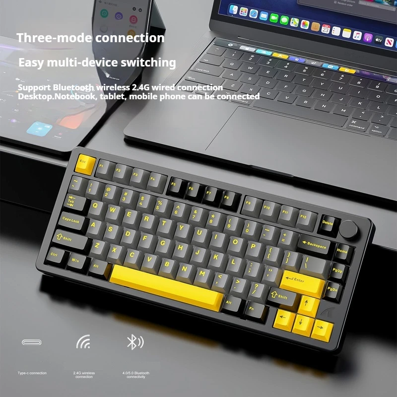 Attacking Shark X86 Mechanical Keyboard Finished Aluminum Tuotuo Rgb Wireless Bluetooth Three Mode Gasket Structure Keyboard