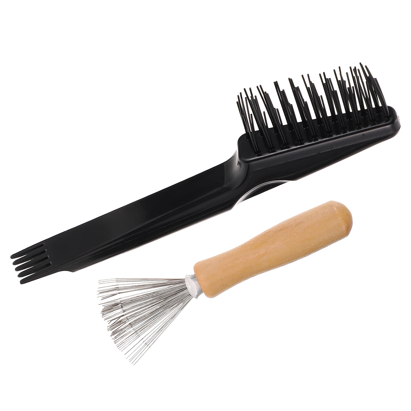 

1 set Cleaning Tool Set Hairbrush Scrubber Double Sided Rake Soft Brush Detangling Salon Home ABS Iron Eucalyptus Travel Size
