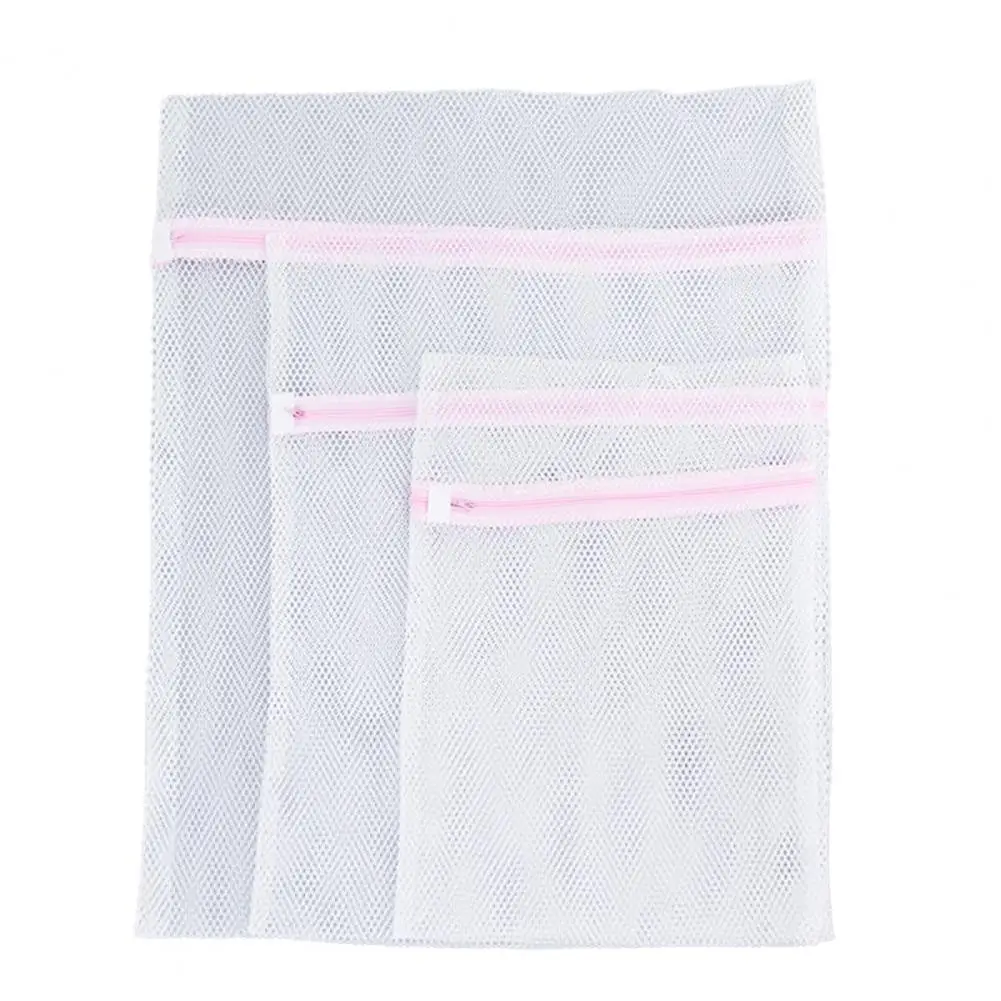 3Pcs/Set Underwear Washing Bag Zipper Delicate Multifunctional Cloth Washing Pouch Laundry