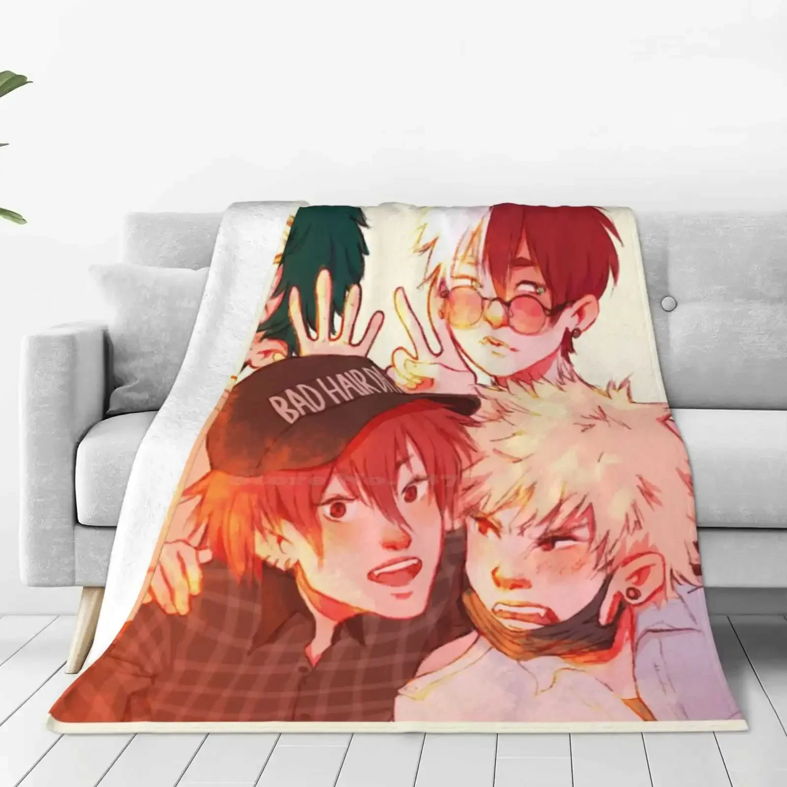 Boku No Hero Academy Selfie New Print Novelty Fashion Soft Warm Blanket Bnha Mha My Hero Academy Izuku Midoriya Midoriya Izuku