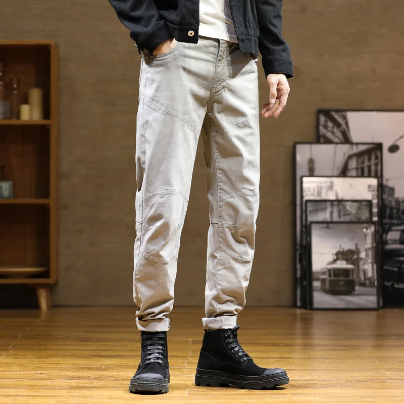 

Autumn New Men's Casual Loose and Simple Straight Leg Korean Workwear Pants