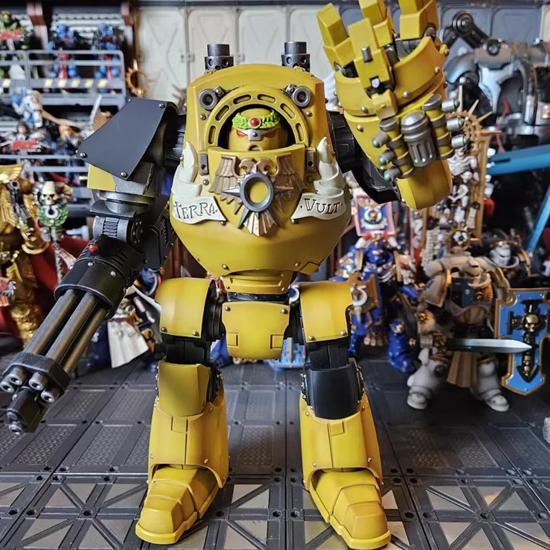 JOYTOY Imperial Fists Contemptor Dreadnought 1/18 Action Figure Mecha Warhammer 40K Anime Figure 24cm Model Collection Toy Gifts