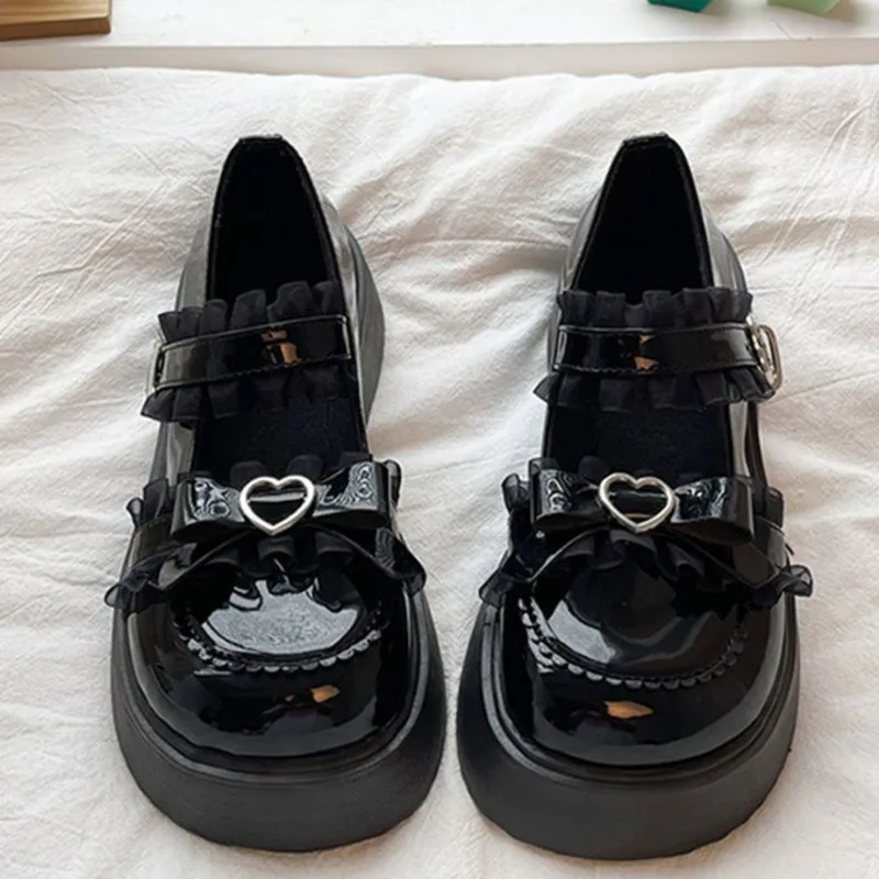 

Sponge Cake Shoes JK Y2K Japan Kawaii Love StoryTransfer Landmine Series Thick Soled Girl Shoes Subculture Sponge Cake Shoes