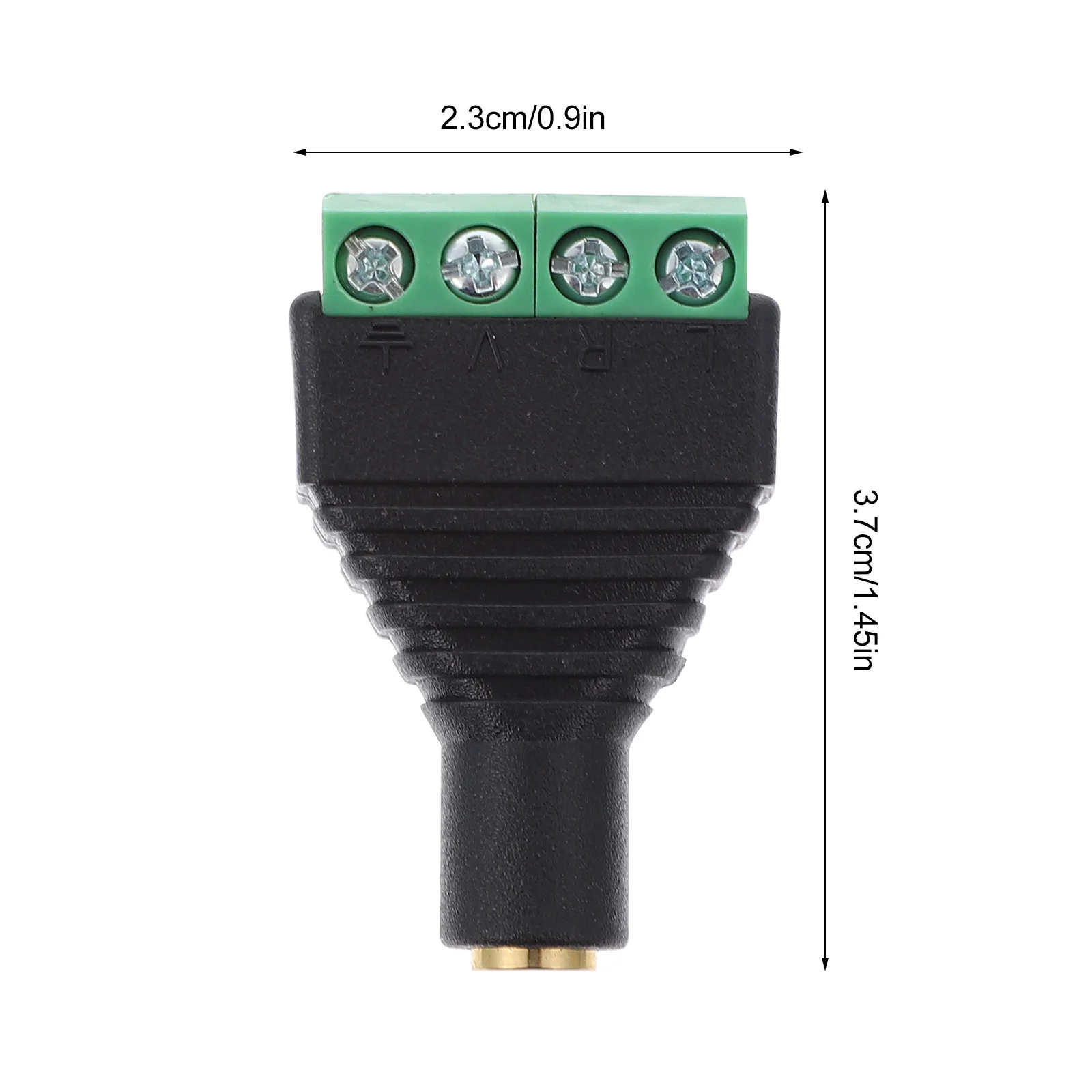 4 個の 3.5mm ステレオメス端子台パネルマウントネジコネクタアダプターオーディオステレオジャックで簡単なカスタム配線が可能