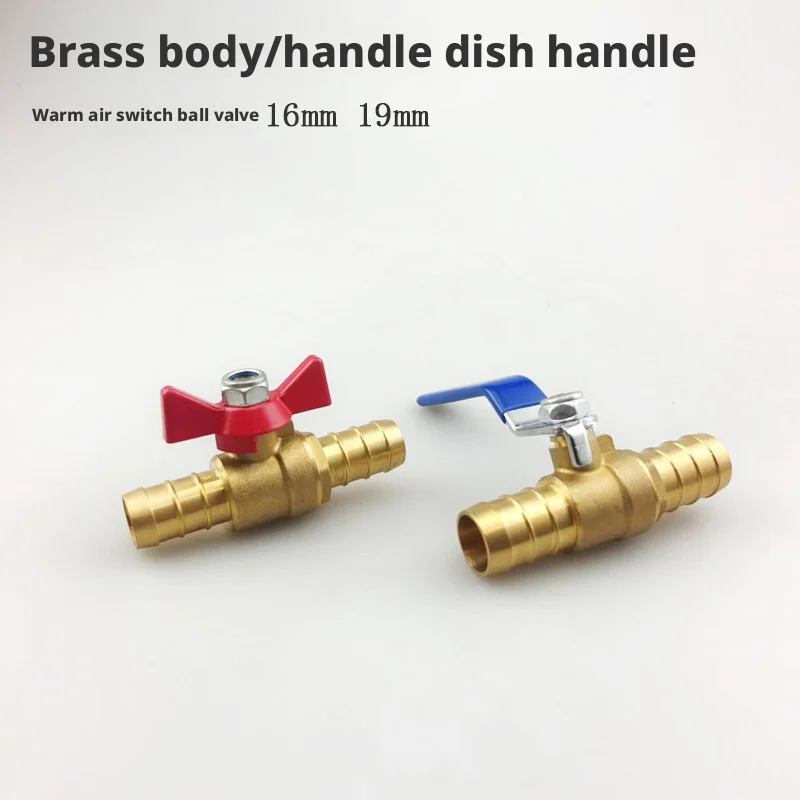 Brass 16mm 19mm Water Tap Hose Connector Metal Ball Valve Barb Air Oil Control Valve Crane Quick Connector