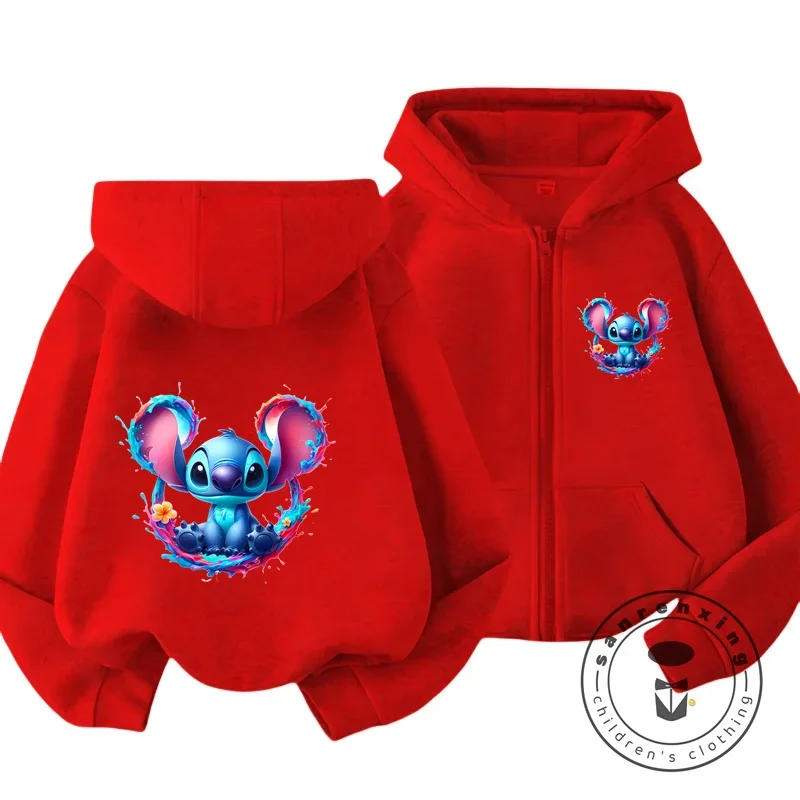 Children\'s Clothing Stitch Cartoon Hoodie+pant Boys Girls Casual Long Sleeved Sweatshirts 2 13 Years Old Kids Casual TOPS