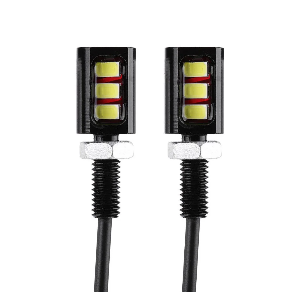 1 Pair License Number Plate Lights Universal License Number Plate Screw Bolt Light Energy Saving for 12V Car Motorcycle