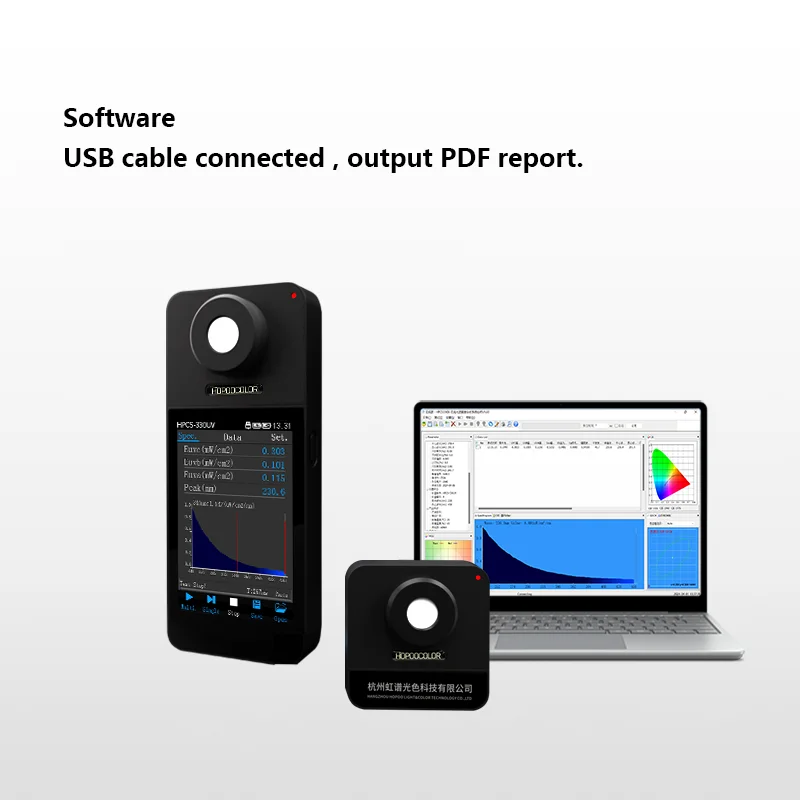 Wireless UV Digital Radiometer Spectrometer HPCS-330UV UVA UVB UVC Meter Measure Energy 230-450nm