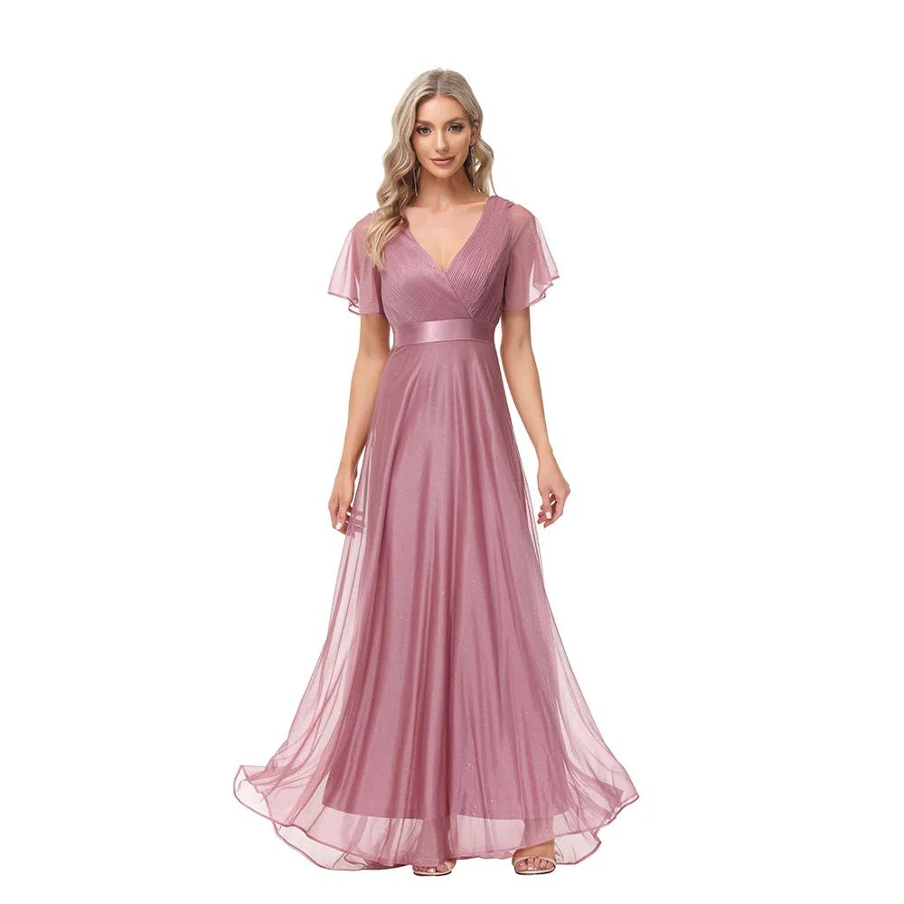 ICCLEK-Robe de Soirée en Mousseline de Soie pour Femme, Vêtement Doux, Élégant et Amole, Éducatif, Grande Taille