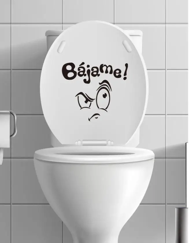 1 piece, funny and cute toilet sticker, cartoon character toilet seat sticker, perfect for bathroom toilet use