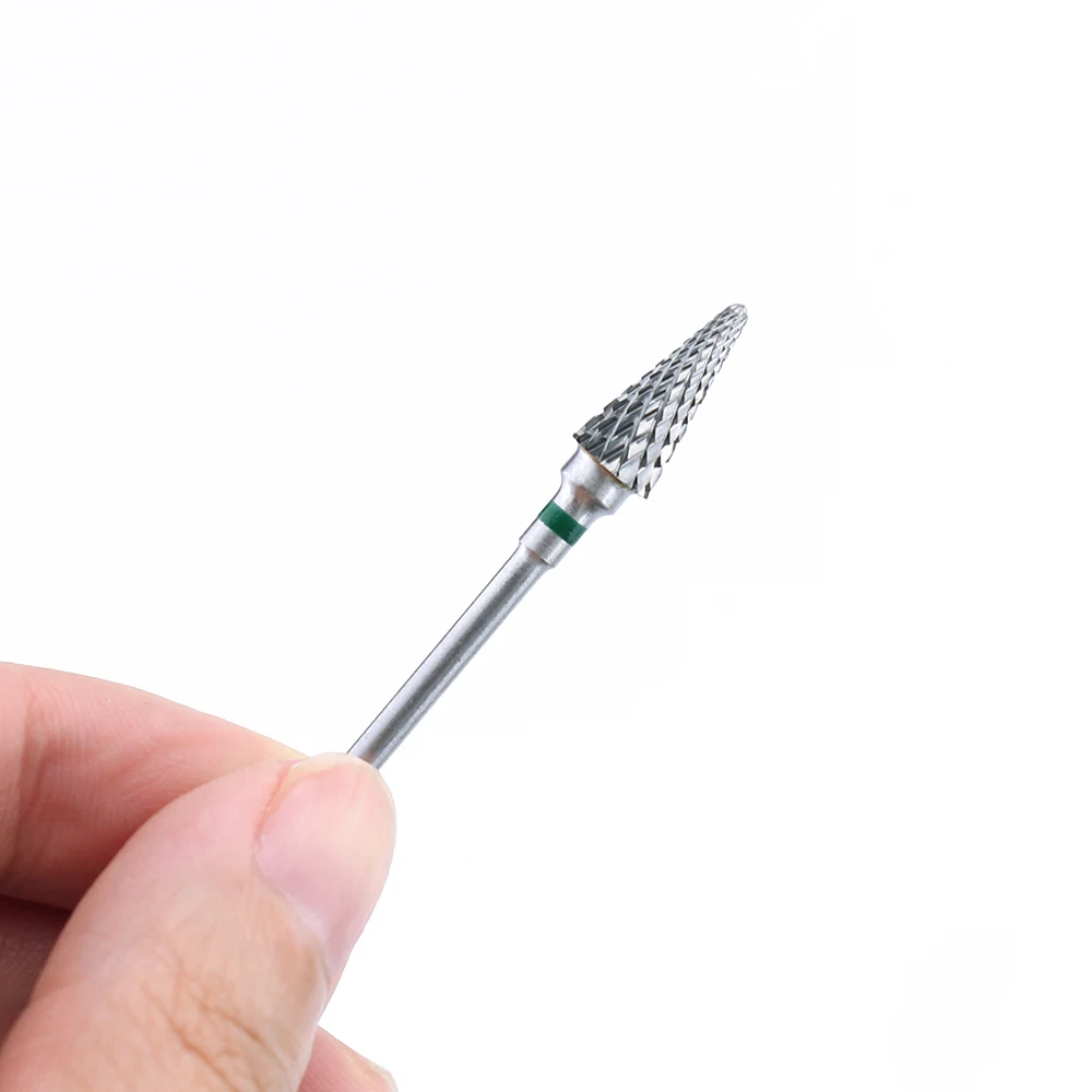 Cone Carbide Tungsten Nail Drill Burr Bits Milling Cutter For Manicure Machine Electric Drill Bit Machine For Nail Tools