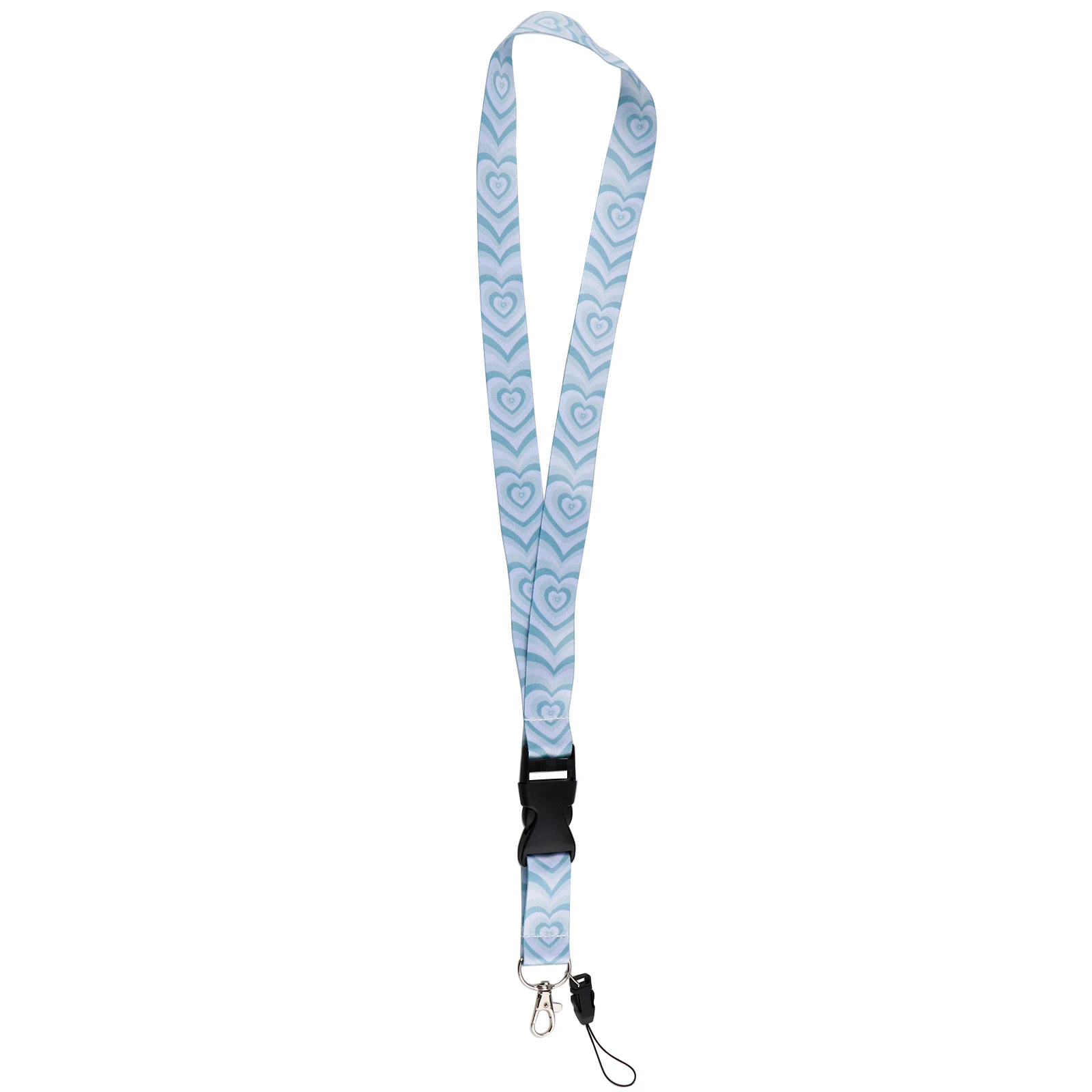 Latch Style Lanyard Butterfly Chinese Rose Badge Holder ID Credit Card Pass Hang Rope Lanyard For Keys Anime Accessories Gifts