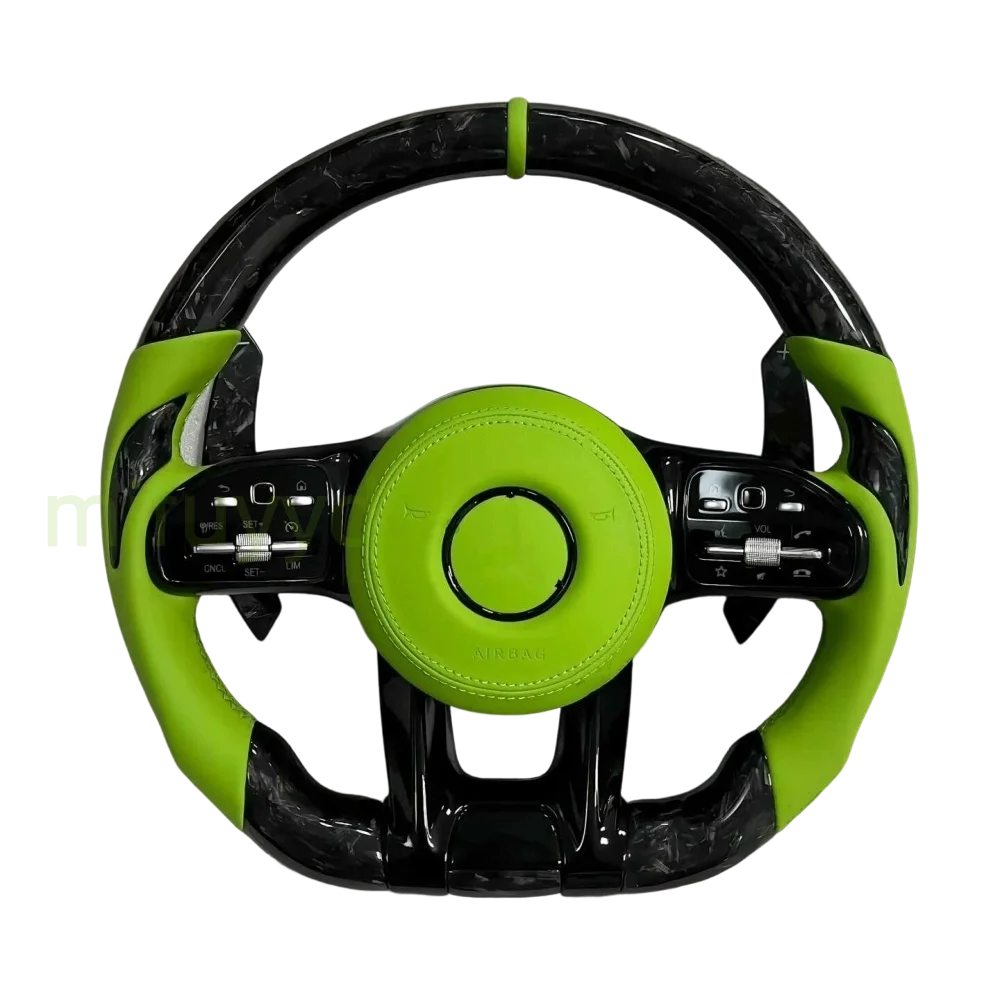 For Mercedes Benz A180 W246/204/212/213 W222 A200 B220 C200 C260 E300 E200 GLA GLB GLC GLEforged carbon fiber AMG steering wheel