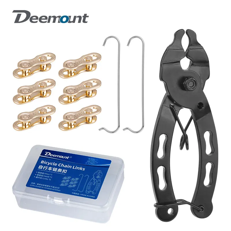 

6 Pairs Bicycle Chain & MTB Chain Quick Link Buckle Install Extractor Tool W/ Hook 6-12 Speed Chain Connector Maintenance Tool