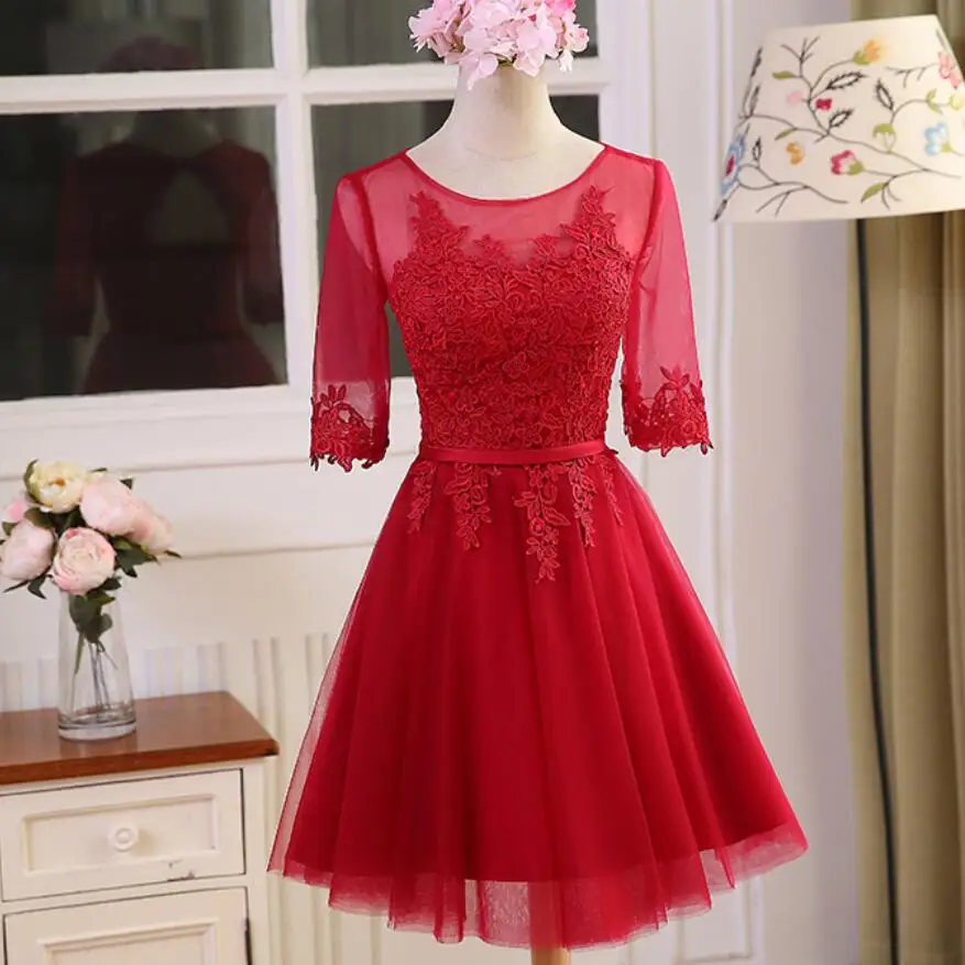 Robe de soiree 2024 z wycięciem półrękaw przezroczysta koronkowy haft o linii długa suknia wieczorowa vestido de festa suknie balowe