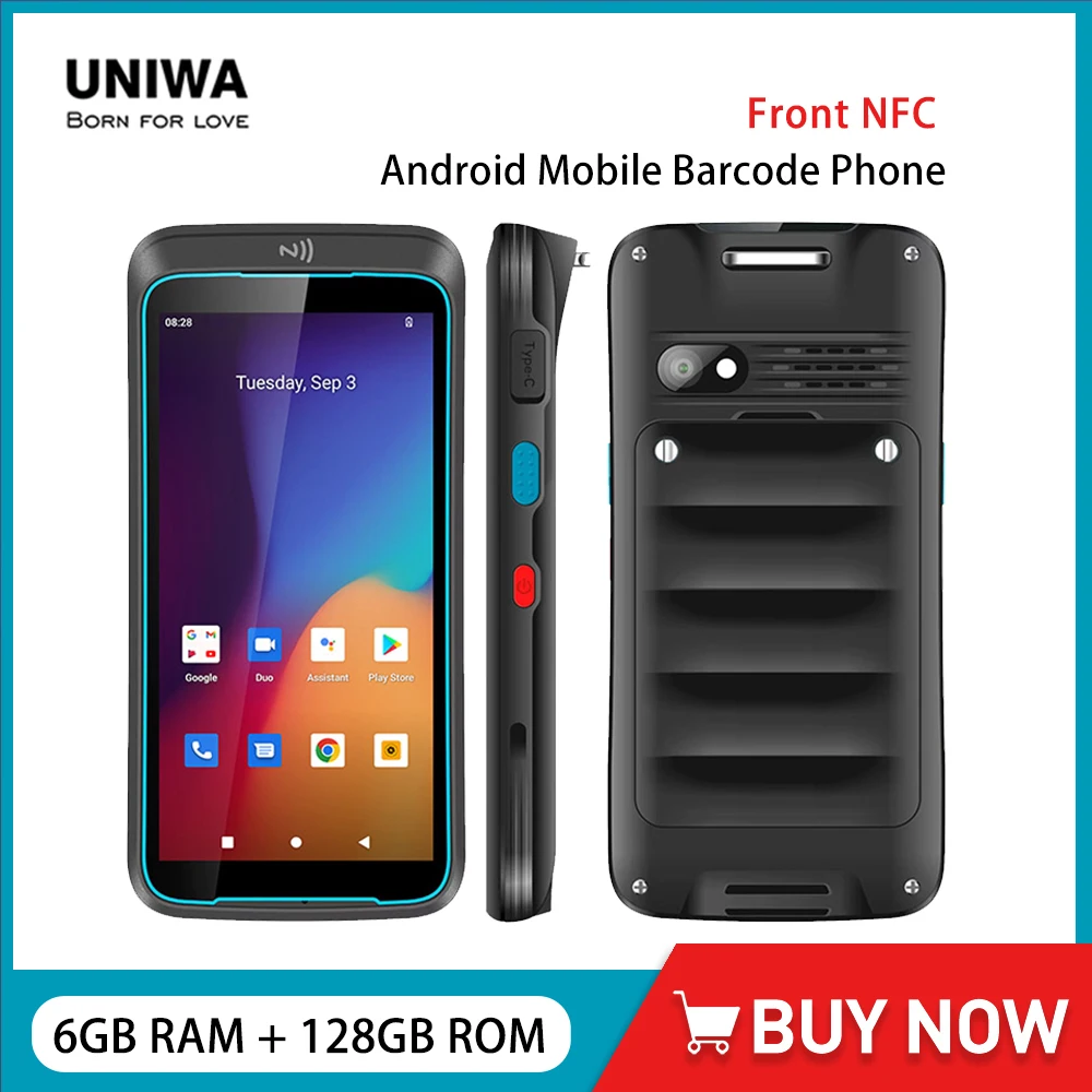 UNIWA V5N Rugged 4G Smartphone Front NFC 5.5
