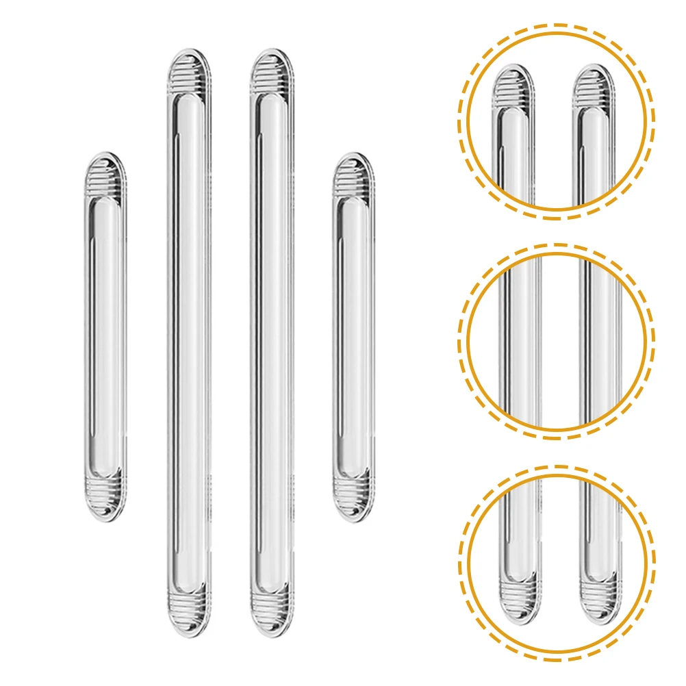 4pcs Clear Car Edge Strip Scratch Resistant Waterproof Long Lasting Adhesive Garage High Temperature Resistant Transparent