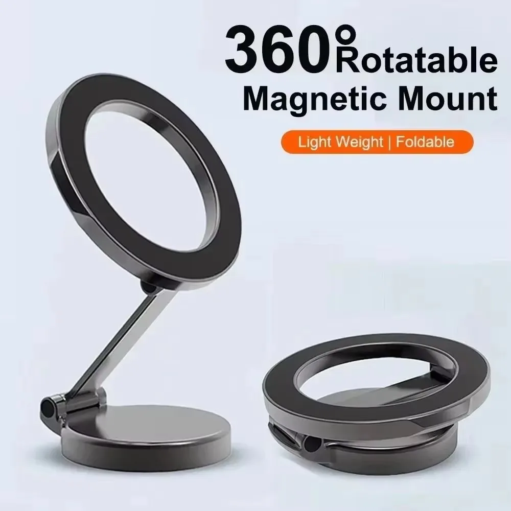 Strong Magnetic Cell Phone Holder Car 360° Swivel Adjustable Back Sticker Holder for Magsafe IPhone 15 Samsung Xiaomi Universal