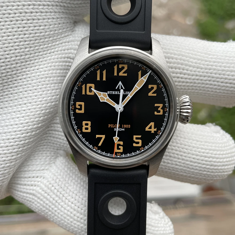 STEELFLIER Offizielle SF740V Neue Quarz-Armbanduhr Super C3 Leuchtende 200M Wasserdichte VH31 Mute-Uhrwerk Mann Mode Business Uhr – Detail 17