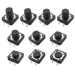 20Pcs/lot 4 Pins 12 x 12mm Tactile Push Button Switch Micro Panel PCB Momentary Tact Switches 12x12mmx4.3mm~12mm