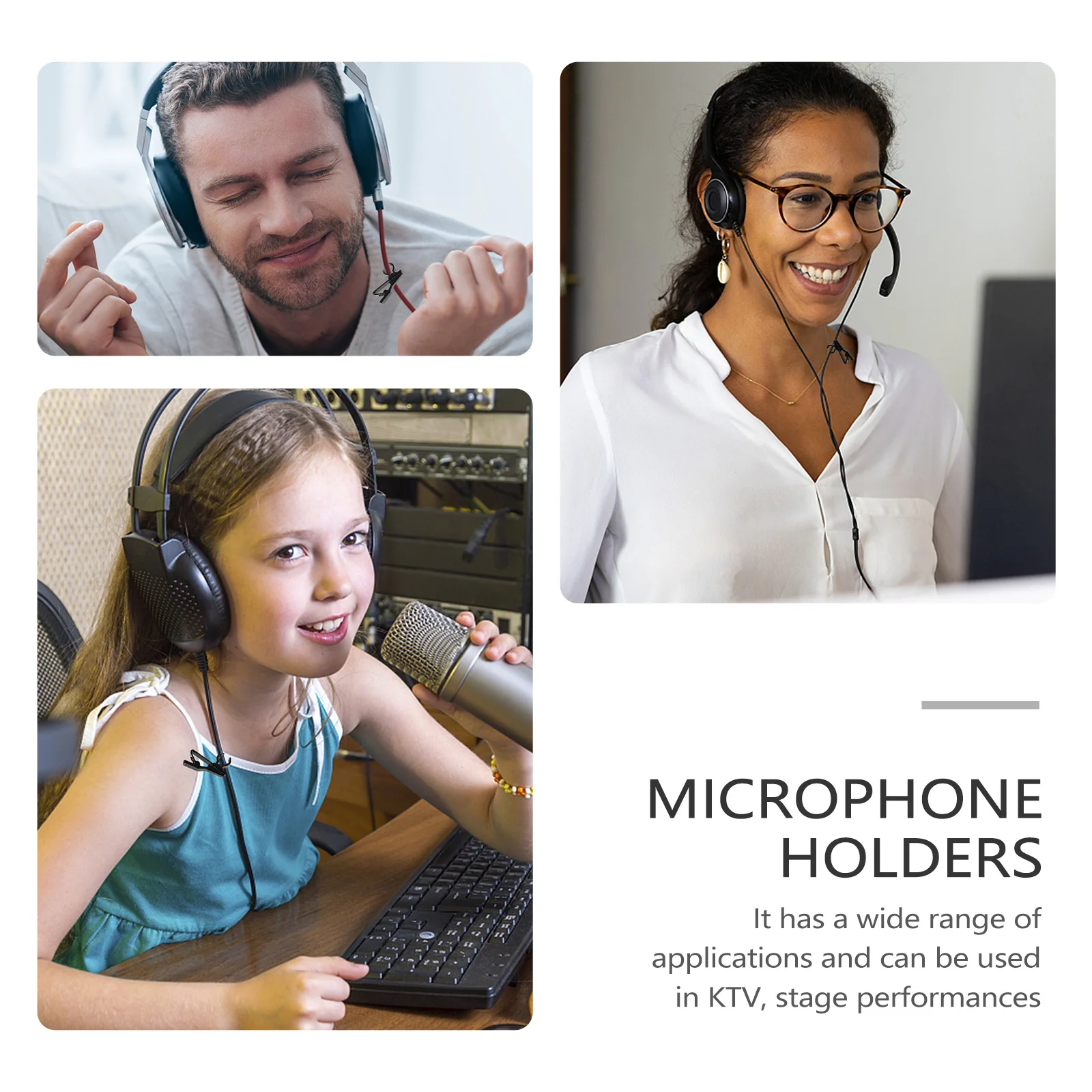 

10pcs Lavalier Microphone Clip Replacement Iron Mic Clips For Ktv Stage Performance Mic Holder Lapel Wire Collar Mount Accessory