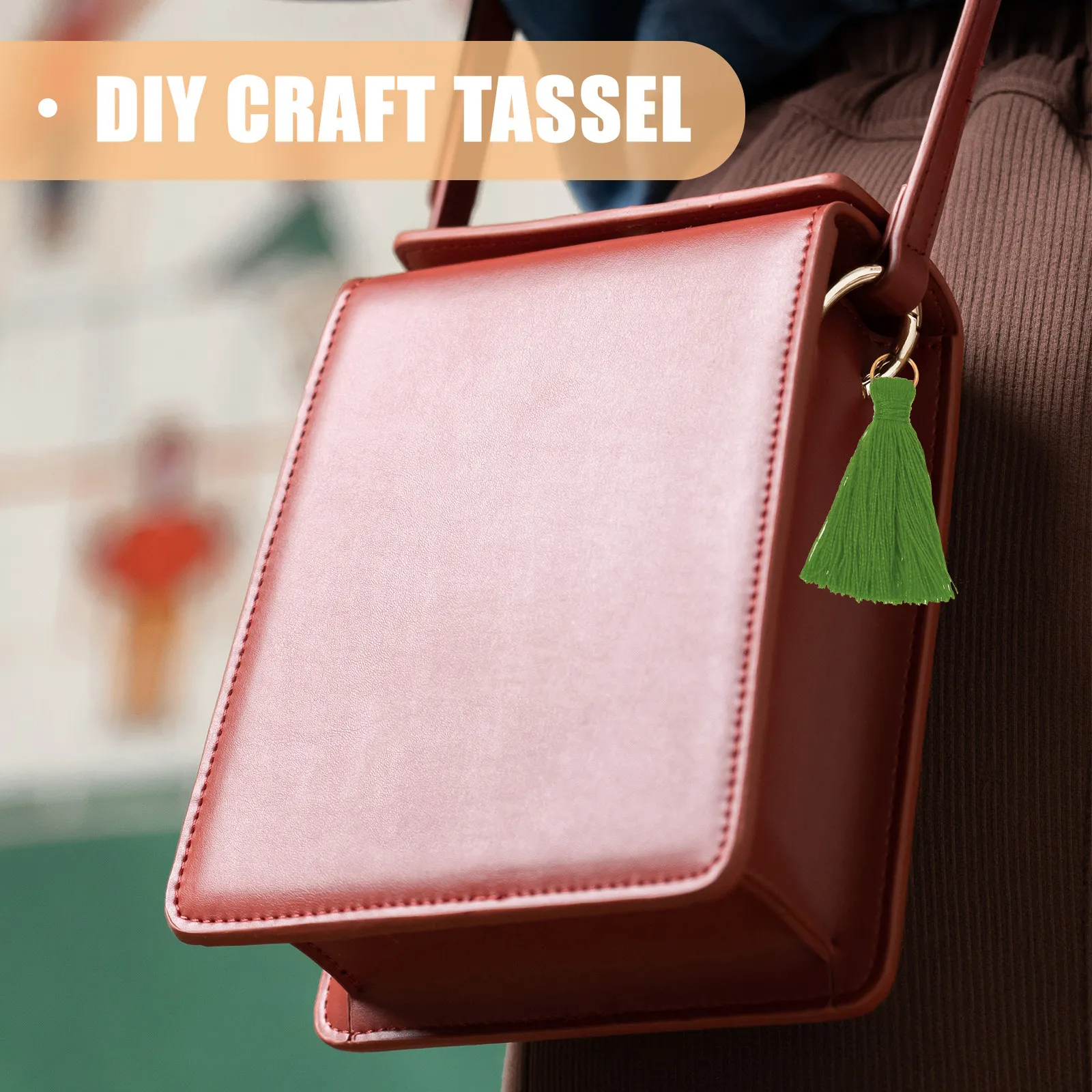 

100 шт. ярких бахромок для рукоделия, украшений, брелоков, подвесок для телефонов, аксессуары ручной работы