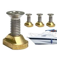 4 Sets M8 Mounting Brass T-Nuts And Screws Kit Fit For Water Sports Hydrofoil Mounting Surfboard Spare Parts Surfing Accessory