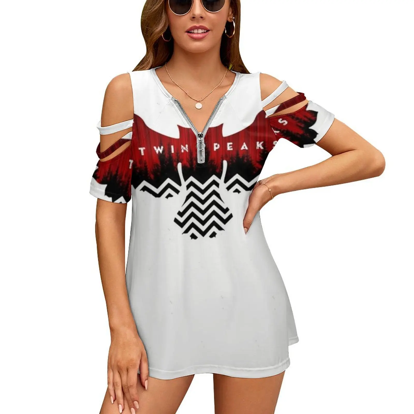 

Twin Peaks Fashion Print Women Ladies Girls T-Shirt Harajuku Round Neck Short Sleeve Tops & Tees Twin Peaks Twin Peaks