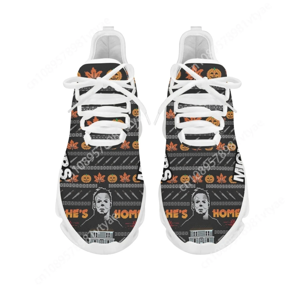 Zapatos de malla transpirables con estampado de película de terror de Michael Myers, zapatillas de deporte al aire libre, regalos de Halloween, 2023