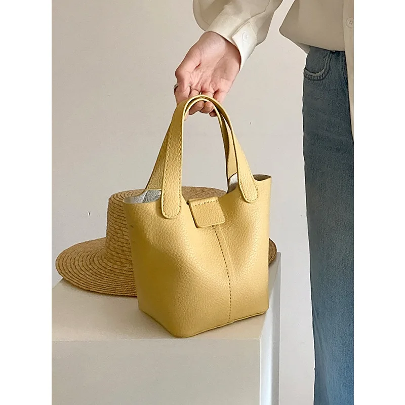 

Women' Handbag Soft Leather Tote Top-handle Bucket Bag Luxury Designer Female Shoulder Bag Fashion Small Crossbody Bags Fashion