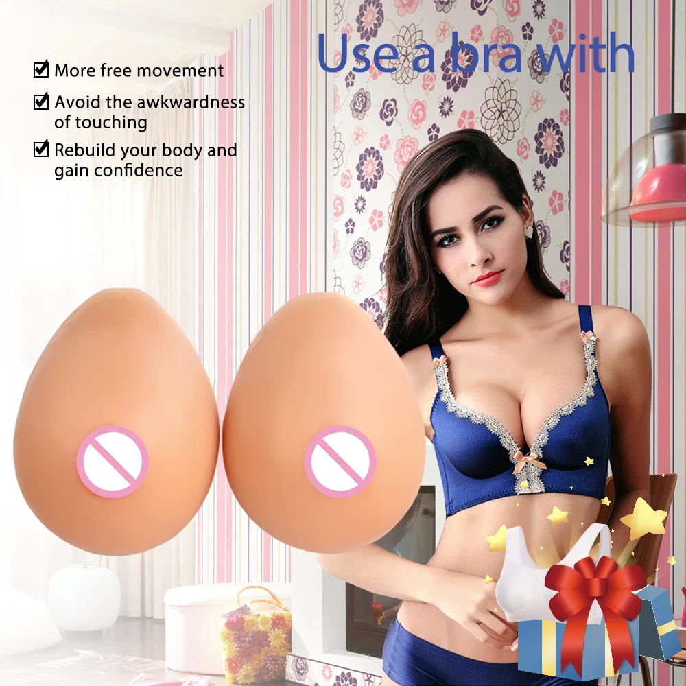 Silicone Artificial Breast Fake Boobs For Cosplay Silicone Artificial False Breast Forms Chest Crossdresser Transgender Sissy