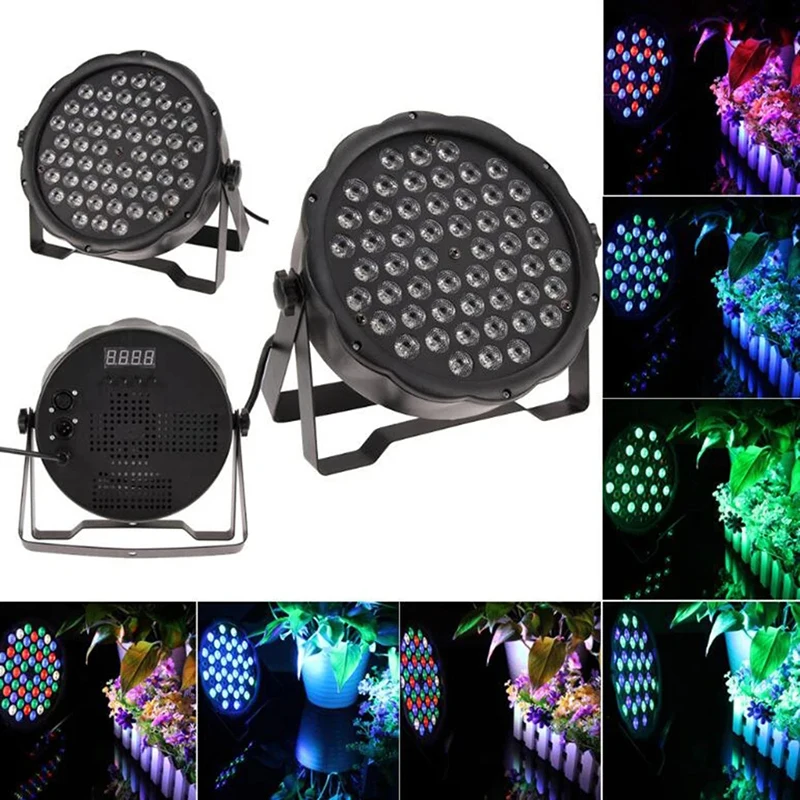 أضواء LED للحفلات للديسكو ، ضوء الاسمية ، وحدة تحكم قوية ، شريط ديسكو دي جي ، جهاز عرض تأثير خافت ، أضواء مسرح ديسكو ، 54