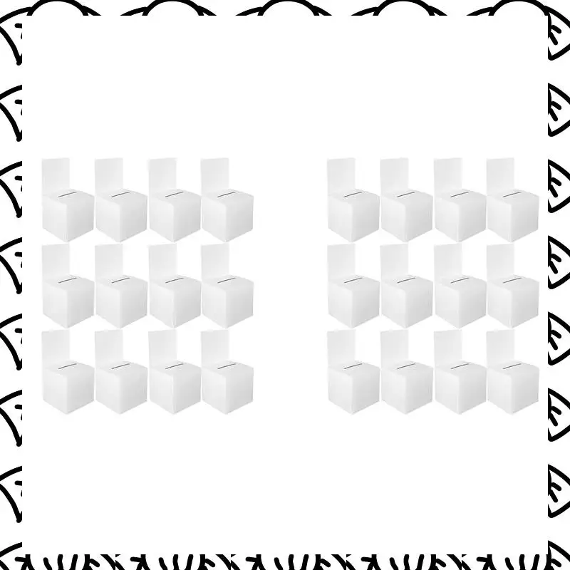 A71Z 24個入り 抽選箱 投票箱 寄付箱 募金用 スロット付き段ボール箱 6×6×6インチ