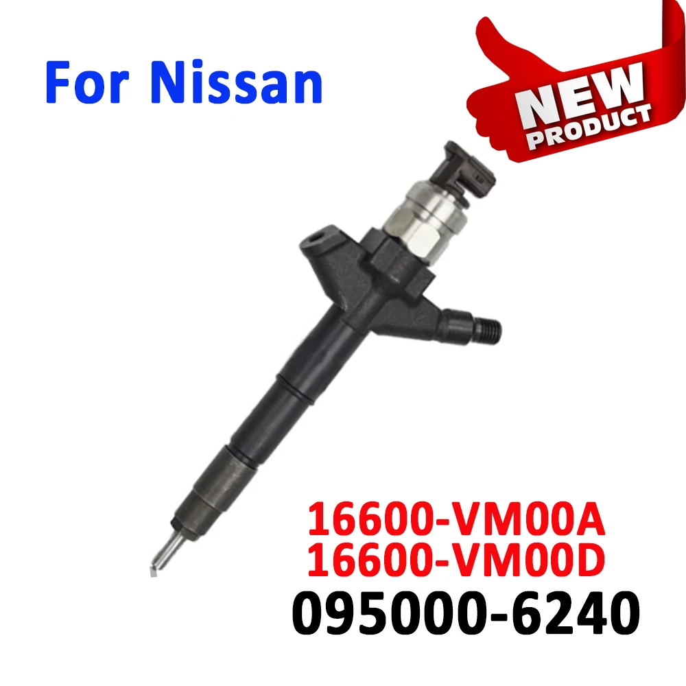 ORLTL 4 piezas inyector diésel 16600-VM00D boquilla de aceite combustible 095000-6243 095000-6244 para Nissan Frontier 16600-VM00A DCRI106240