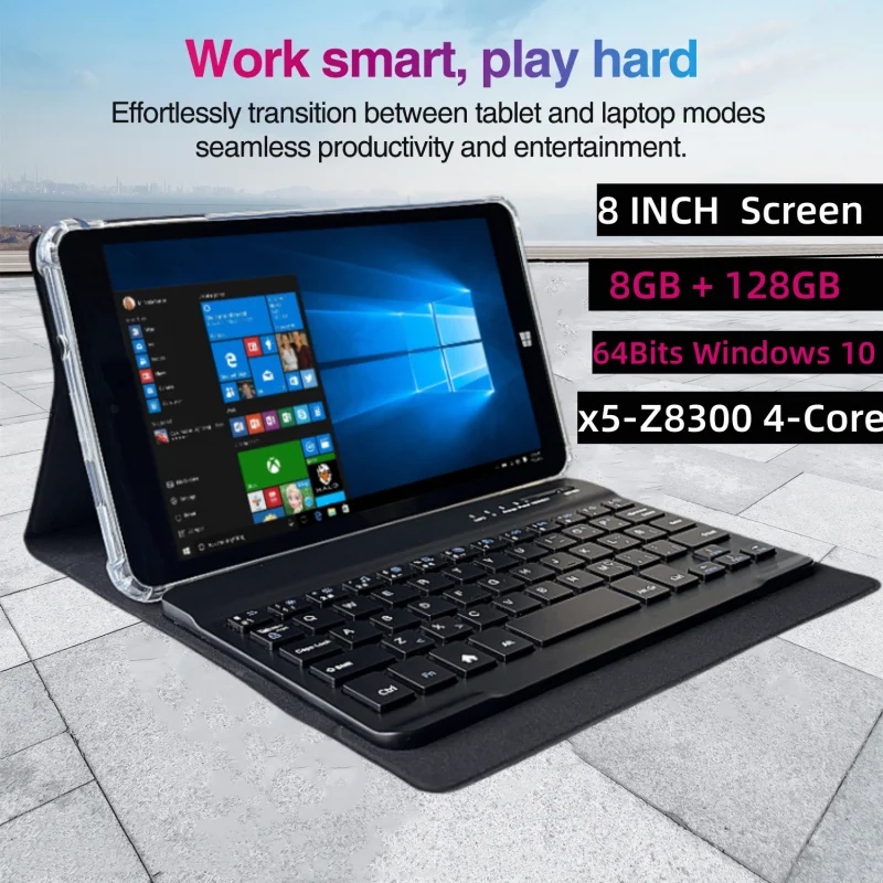 8GB RAM 128GB ROM 8 POLEGADAS Windows 10 Tablets Quad-Cores 64bit Intel Atom x5-Z8300 CPU 1280 x 800 IPS Resolução Porta HDMI